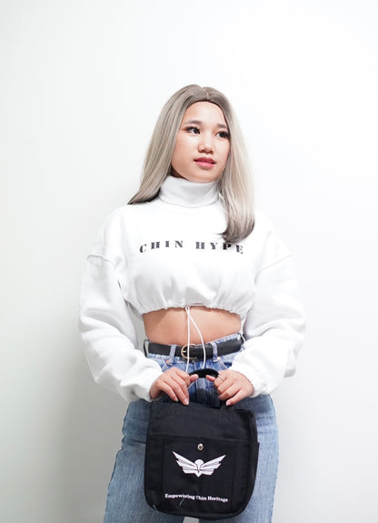 High Neck Cropped Sweatshirt